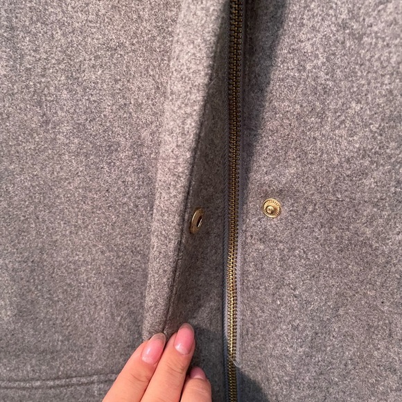 TOMMY HILFIGER GRAY WOOL PARKA - Picture 5 of 6